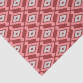 Ikat Pattern - Burgund, Grau und Korallen Seidenpapier (Ausschnitt)