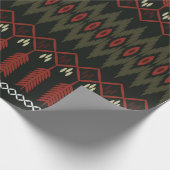 ikat Pattern. Geometrisches nahtloses Ornament. et Geschenkpapier (Ecke)