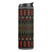 ikat Pattern. Geometrisches nahtloses Ornament. et Thermosbecher (Nach links gedreht)