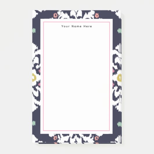 Ikat Pattern Post-it Klebezettel (Vorderseite)