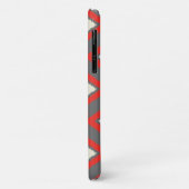 Ikat Pattern - Rot, Grau und Beige Case-Mate iPhone Hülle (Hinten/Links)