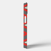 Ikat Pattern - Rot, Grau und Beige Case-Mate iPhone Hülle (Rückseite / Rechts)