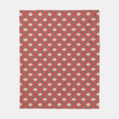 Ikat Pattern - Rot, Grau und Beige Fleecedecke (Vorderseite)