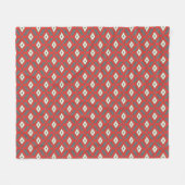 Ikat Pattern - Rot, Grau und Beige Fleecedecke (Vorderseite (Horizontal))