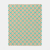 Ikat Pattern - Türkis, Taupe und Beige Fleecedecke (Vorderseite)