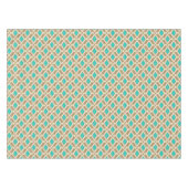 Ikat Pattern - Türkis, Taupe und Beige Tischdecke (Vorderseite (Horizontal))