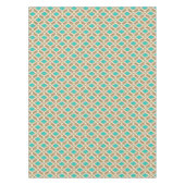 Ikat Pattern - Türkis, Taupe und Beige Tischdecke (Vorderseite)