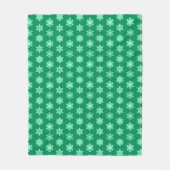 Ikat-Schneeflocken - Kiefer- und Minzgrün Fleecedecke (Vorderseite)