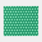Ikat-Schneeflocken - Kiefer- und Minzgrün Fleecedecke (Vorderseite (Horizontal))