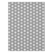 Ikat-Schneeflocken - Kohle grau und weiß Tischdecke (Vorderseite)