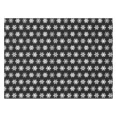 Ikat-Schneeflocken - Schwarzweiß Tischdecke (Vorderseite (Horizontal))