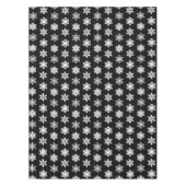Ikat-Schneeflocken - Schwarzweiß Tischdecke (Vorderseite)
