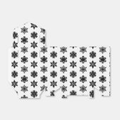Ikat-Schneeflocken - weiß und schwarz Geschenkschachtel (Ungefaltet)