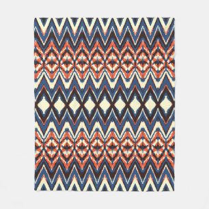 Ikat seamless pattern. tie dye shibori print with fleecedecke
