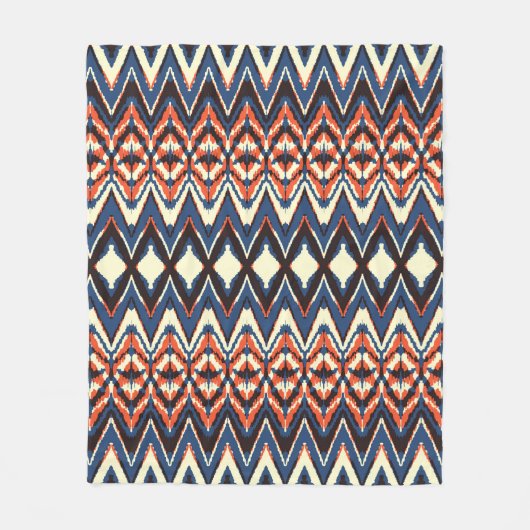 Ikat seamless pattern. tie dye shibori print with fleecedecke (Vorderseite)
