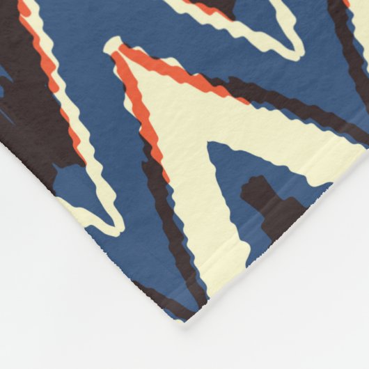 Ikat seamless pattern. tie dye shibori print with  fleecedecke (Ecke)