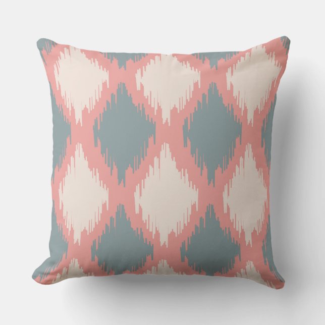 Ikat Serie Pink Two Colors Kissen (Vorderseite)