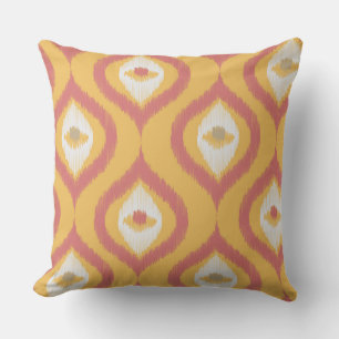 Ikat Series Ogee Orange Kissen