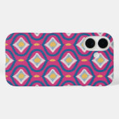 Ikat Series Ogee Orange Pink Case-Mate iPhone Hülle (Rückseite (Horizontal))