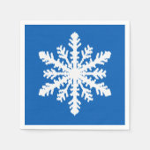 Ikat Snowflake 1 von 4 - Kobalt blau und weiß Serviette (Vorderseite)
