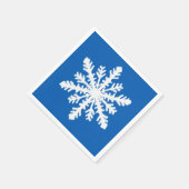 Ikat Snowflake 1 von 4 - Kobalt blau und weiß Serviette (Ecke)