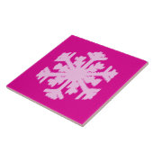 Ikat Snowflake - Fuchsia und Eispink Fliese (Seite)
