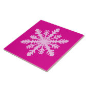 Ikat Snowflake - Fuchsia und Eispink Fliese (Seite)