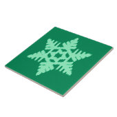Ikat Snowflake - Kiefer und Minze grün Fliese (Seite)