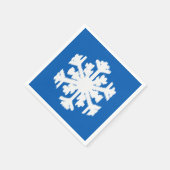 Ikat Snowflake - Kobalt blau und weiß Serviette (Ecke)