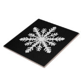 Ikat Snowflake - Schwarzweiß Fliese (Seite)