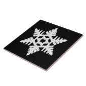 Ikat Snowflake - Schwarzweiß Fliese (Seite)