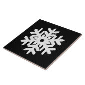 Ikat Snowflake - Schwarzweiß Fliese (Seite)