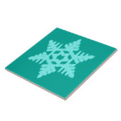 Ikat Snowflake - Türkis und Wasser Fliese (Seite)