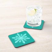 Ikat Snowflake - Türkis und Wasser Untersetzer (Rechte Seite)