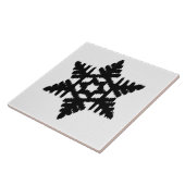 Ikat Snowflake - weiß und schwarz Fliese (Seite)