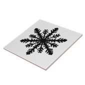 Ikat Snowflake - weiß und schwarz Fliese (Seite)