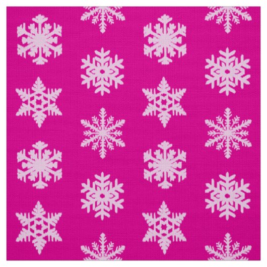 Ikat Snowflakes - Fuchsia und Eispink Stoff (Muster)