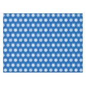 Ikat Snowflakes - Kobaltblau und weiß Tischdecke (Vorderseite (Horizontal))