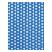 Ikat Snowflakes - Kobaltblau und weiß Tischdecke (Vorderseite)