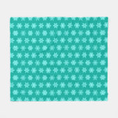 Ikat Snowflakes - Türkis und Wasser Fleecedecke (Vorderseite (Horizontal))