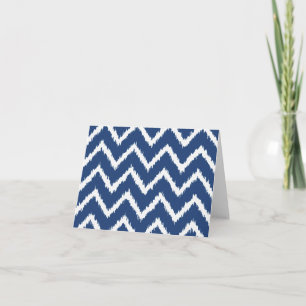 Ikat Sparren - Marineblau und -WEISS Karte