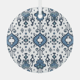 Ikat, Stamm, ethnische nahtlose Ornamente. Ornament Aus Glas