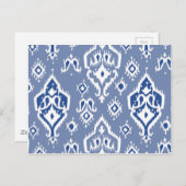 Ikat Stammes- Diamant-Muster Postkarte (Vorne/Hinten)