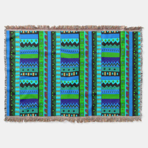 Ikat Stammes- inspirierte Throw-Decke Decke