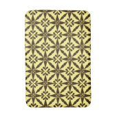 Ikat Star Pattern - Braun und Gelb Badematte (Vorderseite Vertikal)