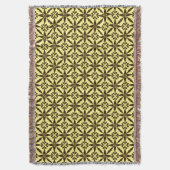 Ikat Star Pattern - Braun und Gelb Decke (Vorderseite Vertikal)