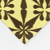 Ikat Star Pattern - Braun und Gelb Fleecedecke (Ecke)