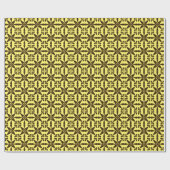 Ikat Star Pattern - Braun und Gelb Geschenkpapier (Flach)