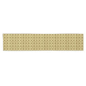 Ikat Star Pattern, braun und gelb Kurzer Tischläufer (Horizontal)