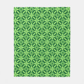 Ikat Star Pattern - Dunkelgrün Fleecedecke (Vorderseite)